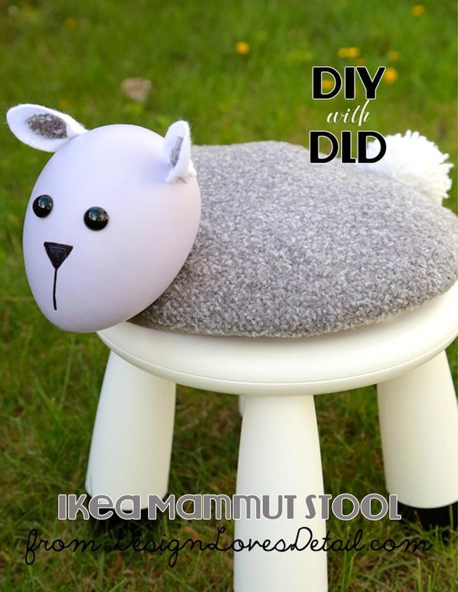 Woolly Gray Sheep Stools