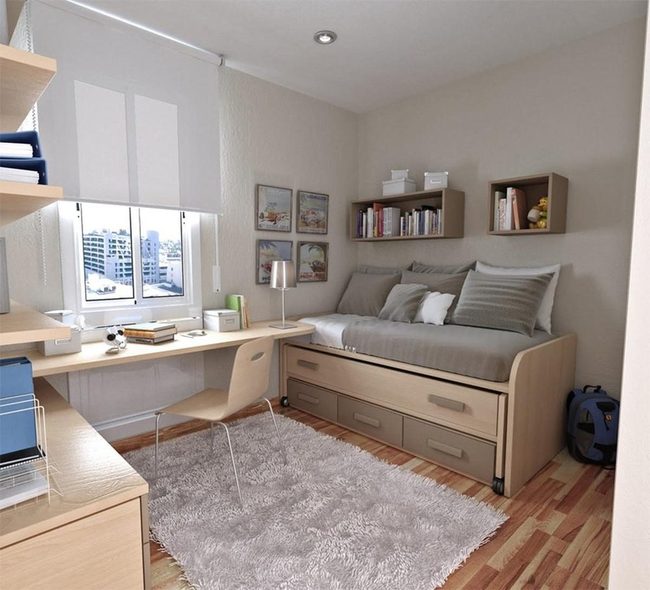Light Wood Minimalist Bedroom