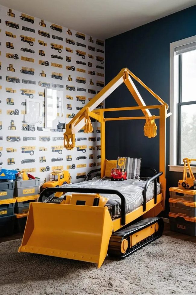 Heavy Machinery Toddler Sleep Sanctuary