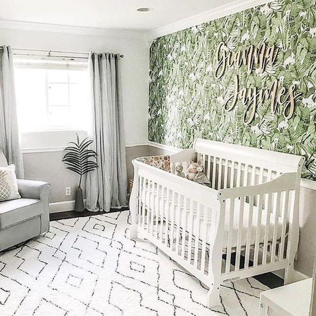 Leafy Green Baby Room
