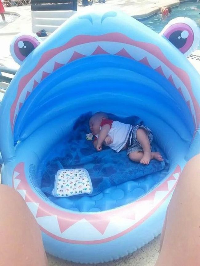 Blue Shark Baby Pool Float