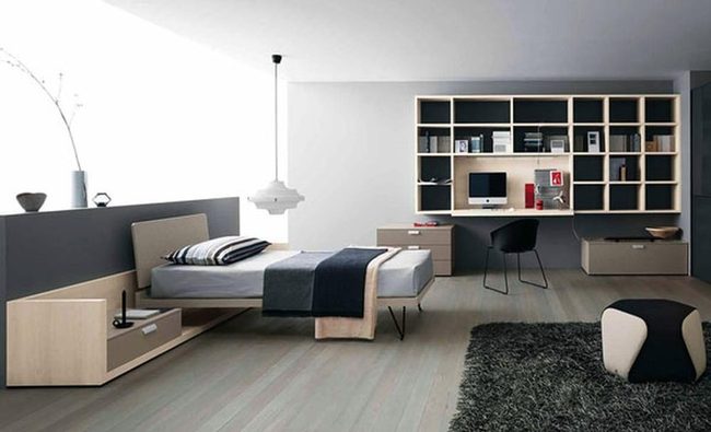 Black Plush Rug Bedroom