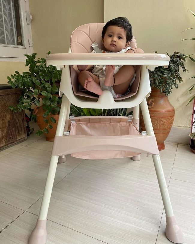 Blush High Chair, Modern Kitchen Essential