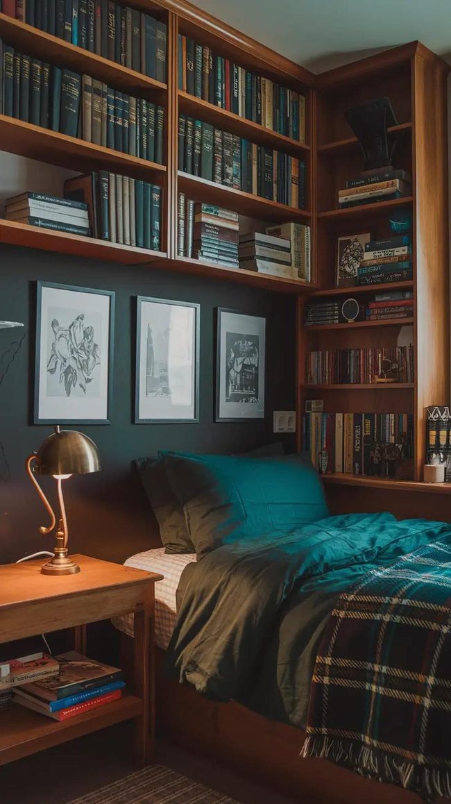 Deep Jewel Tones Study Nook