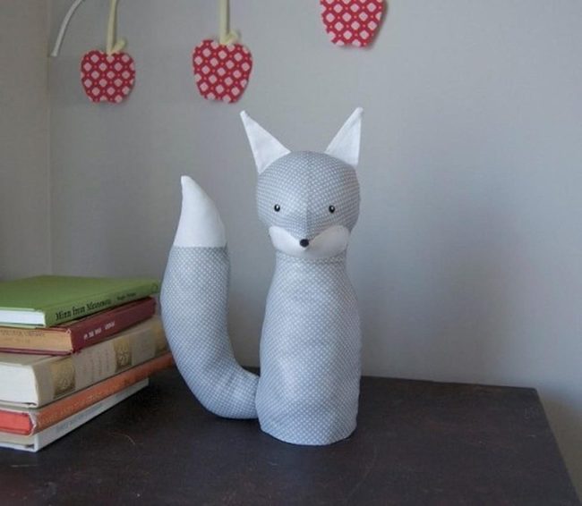 Polka Dot Fox, Wooden Shelf