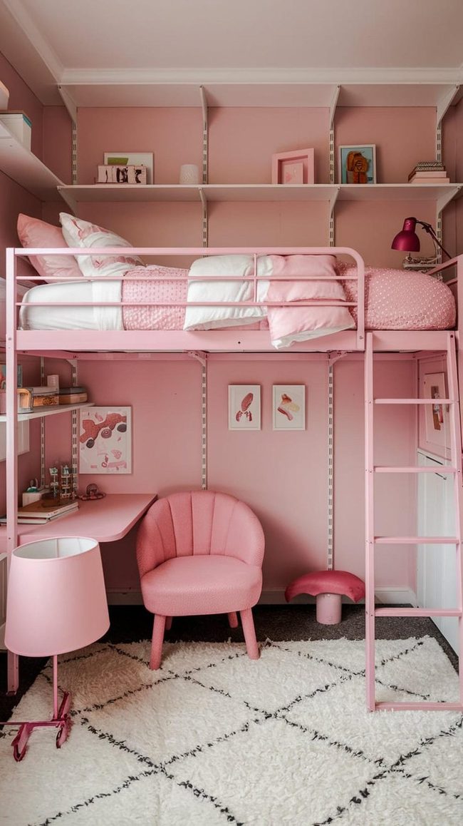 Subtle Pink Faux Fur Slipcover