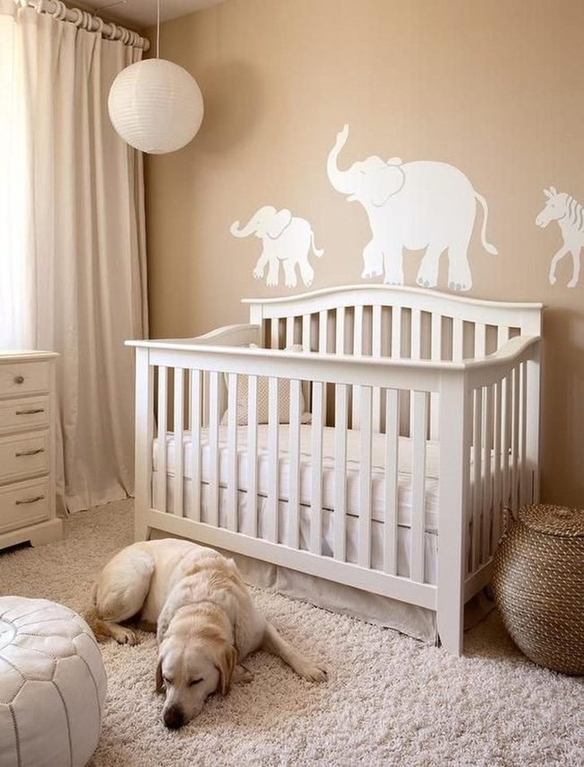 White Animals On Warm Walls