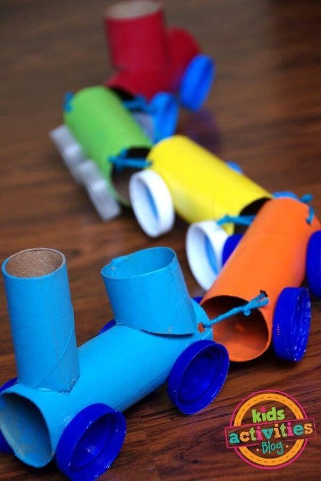 Colorful Cardboard Train Craft