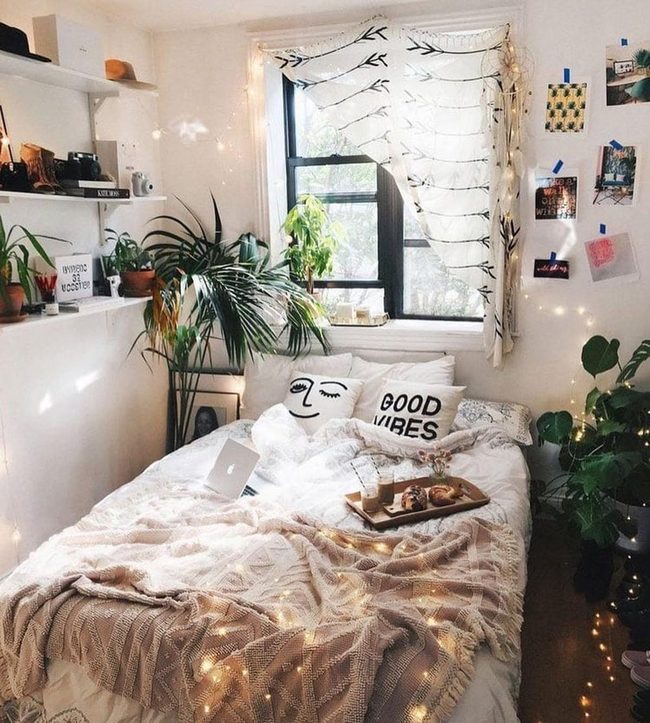 Bohemian Drapes And String Lights