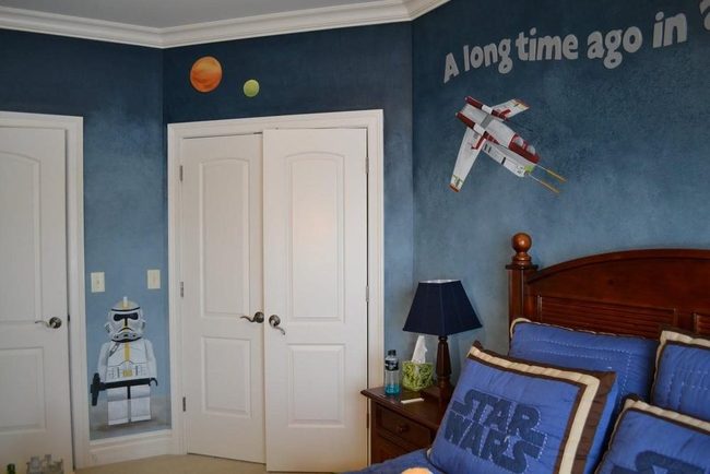 Blue Galaxy Stormtrooper Bedroom