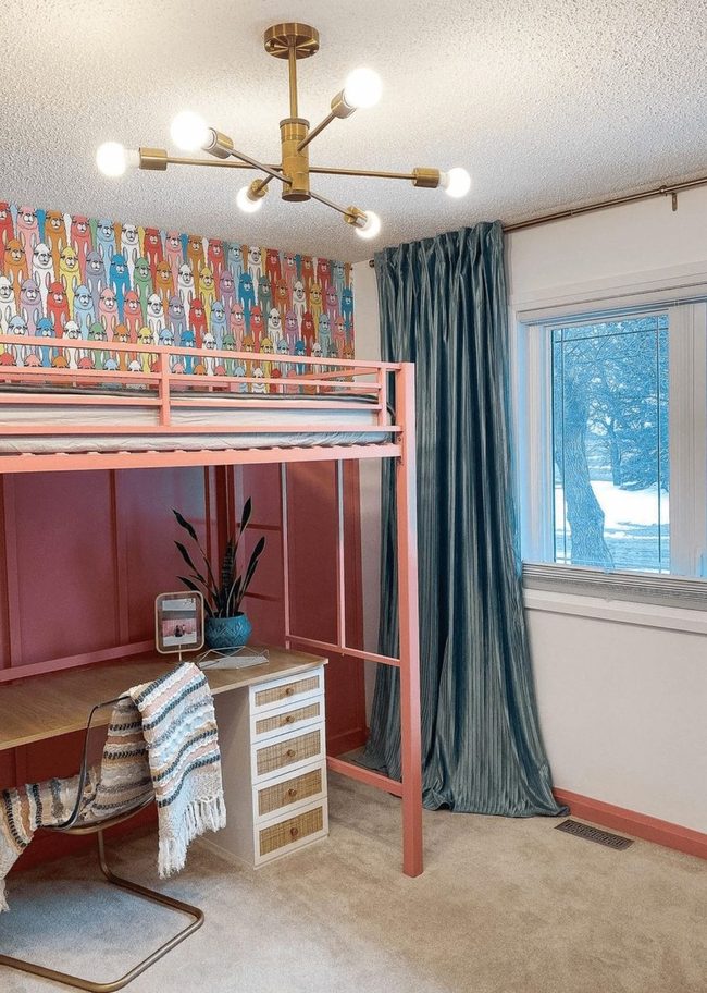 Coral Bed Frame Statement Piece