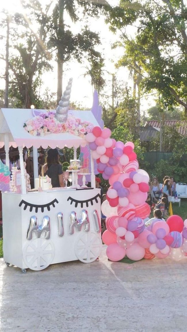 Silver Balloon Name Cart