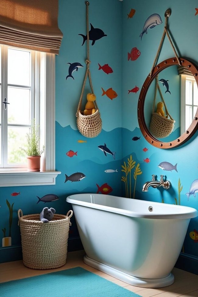 Colorful Fish Bathroom Oasis
