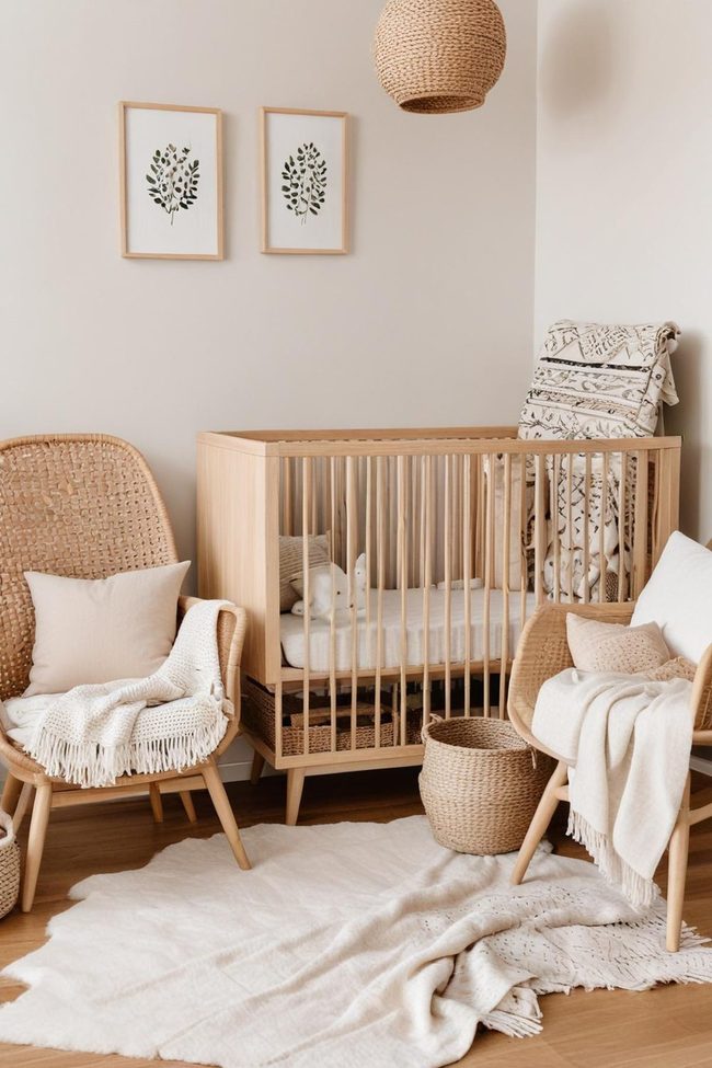 Lantern Grain Nursery in Cream and Gray