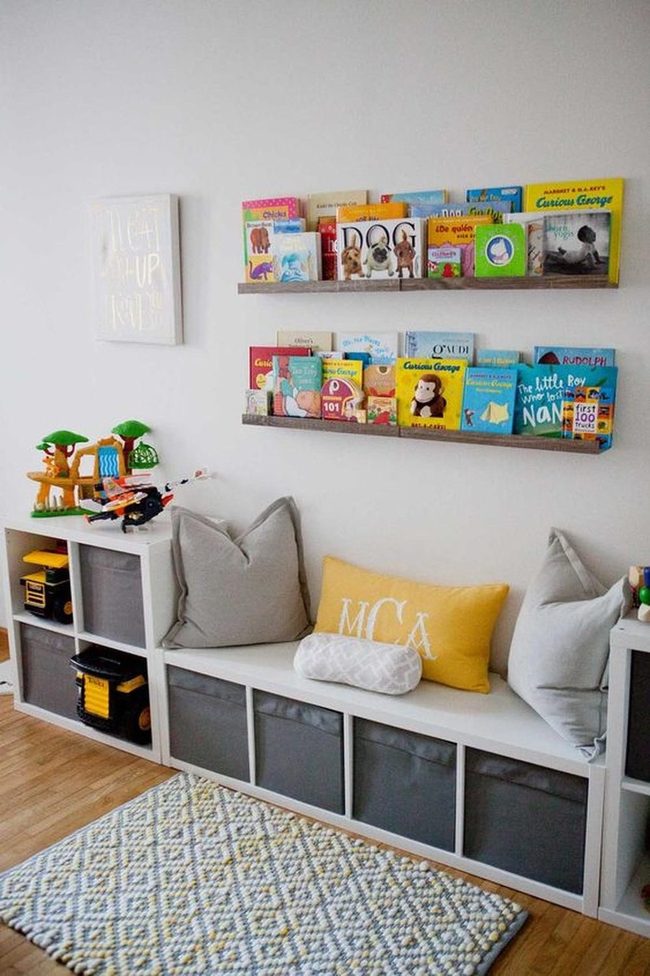 Colorful Books, Open Shelves, Play