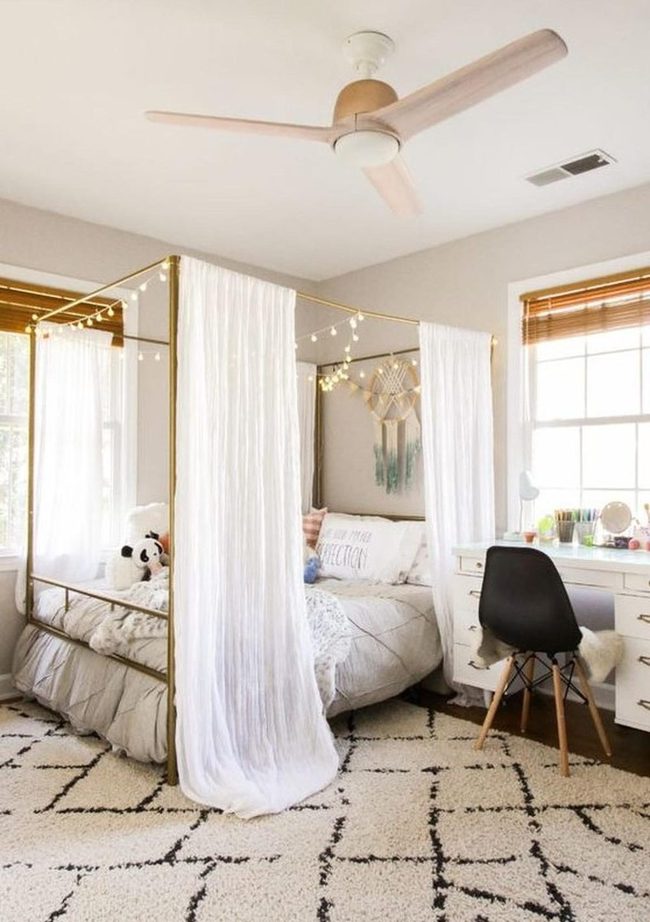 Golden Light Bedroom Elegance