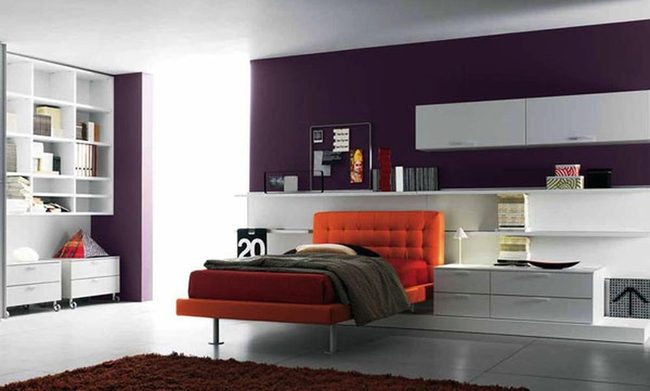 Purple Walls, Orange Bed Statement
