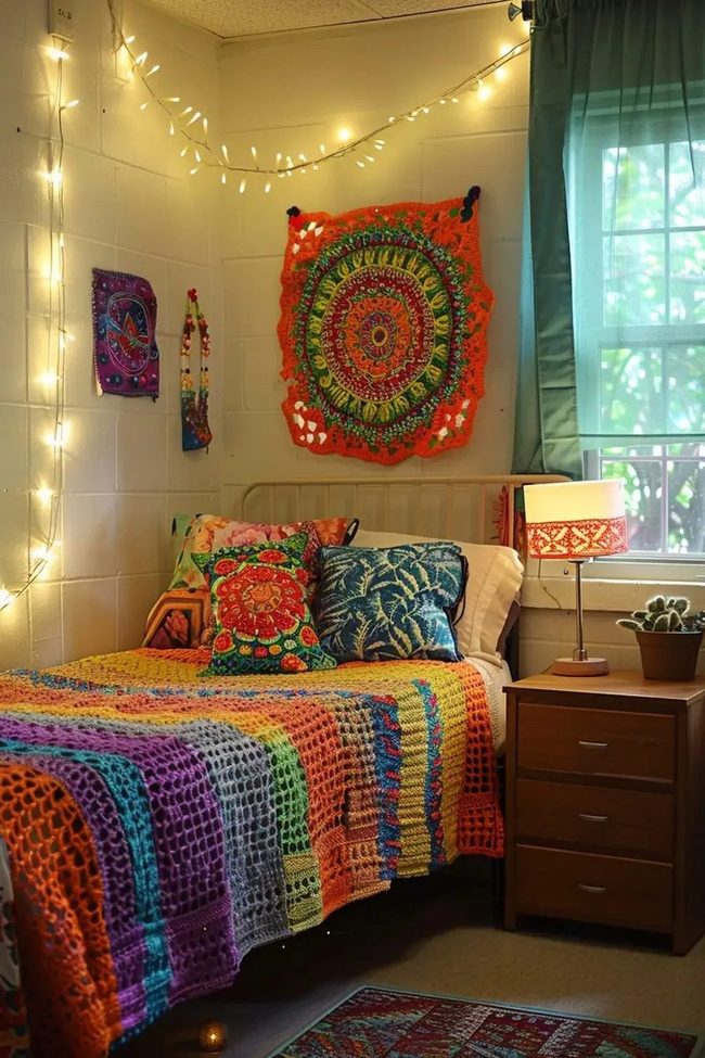 Patterned Textiles, Golden Lights