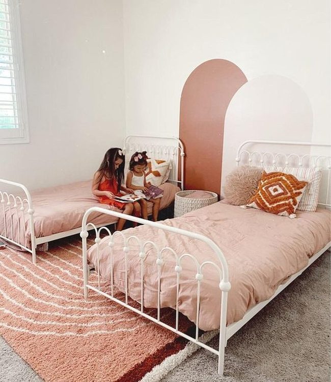 Pink Twin Beds, Playful Arches