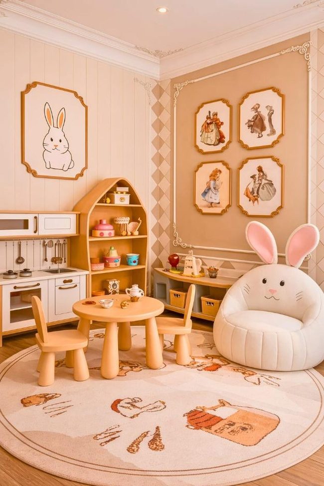 Oversized Pink Bunny Chair Statement