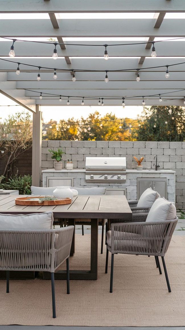 Outside Dining Comfort Setup