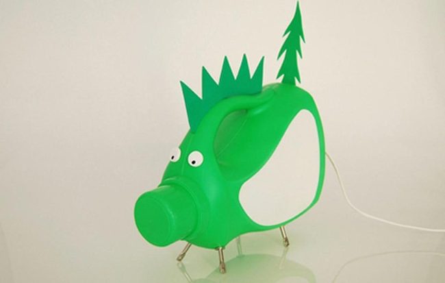 Green Spiky Character Lamp