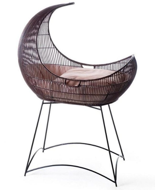 Curved Brown Woven Sculpture