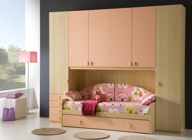 Pink Wood And Floral Bedroom