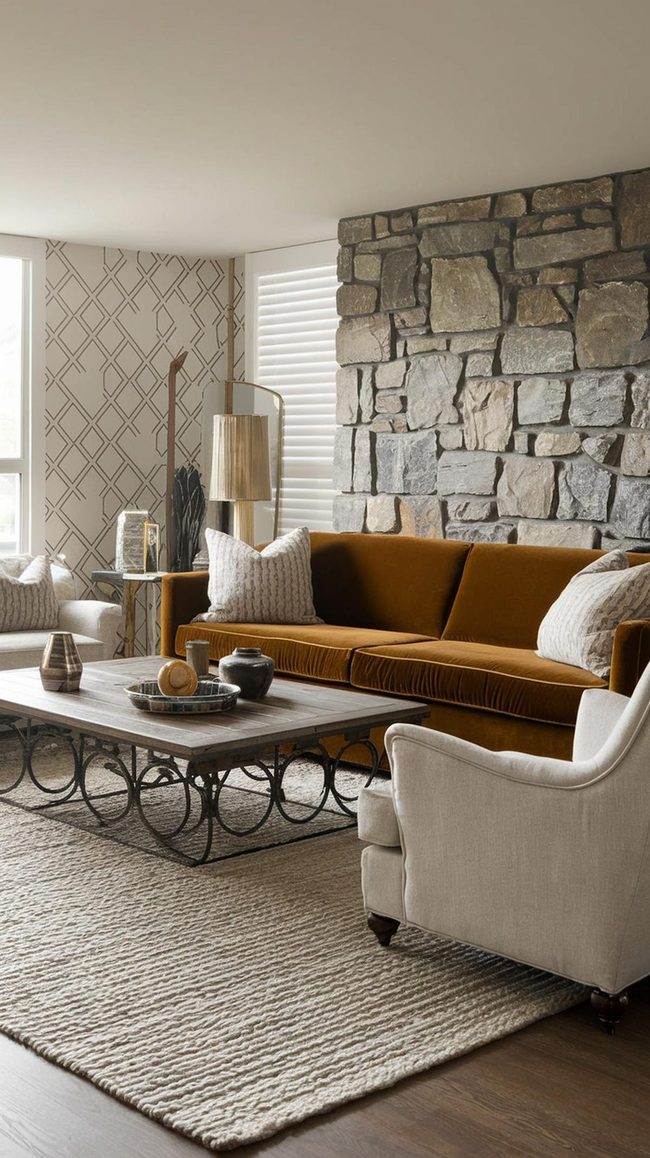 Stone Wall With Layered Textures