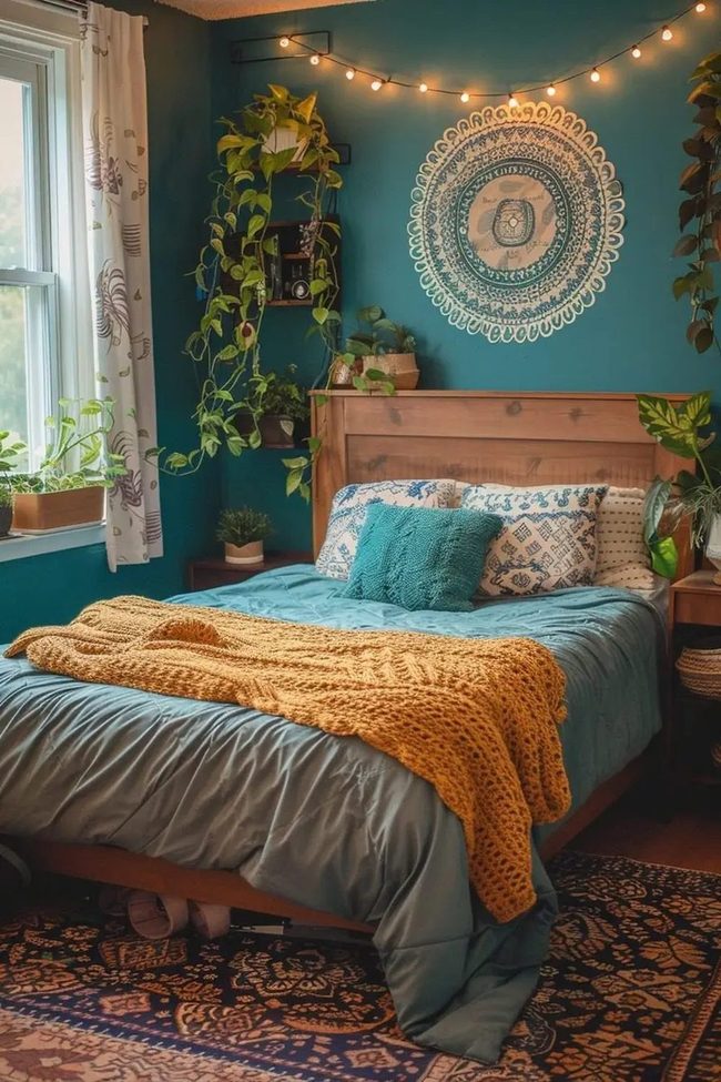 Teal Walls, Living Green