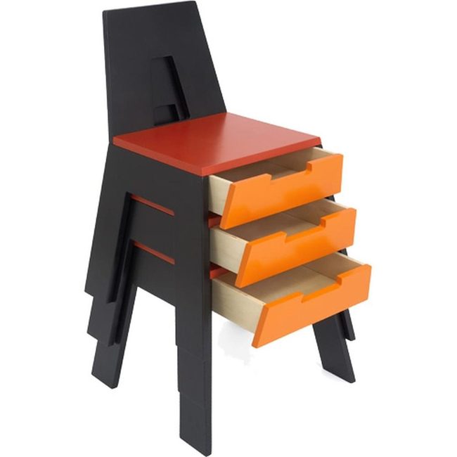 Red Seat Storage Chair