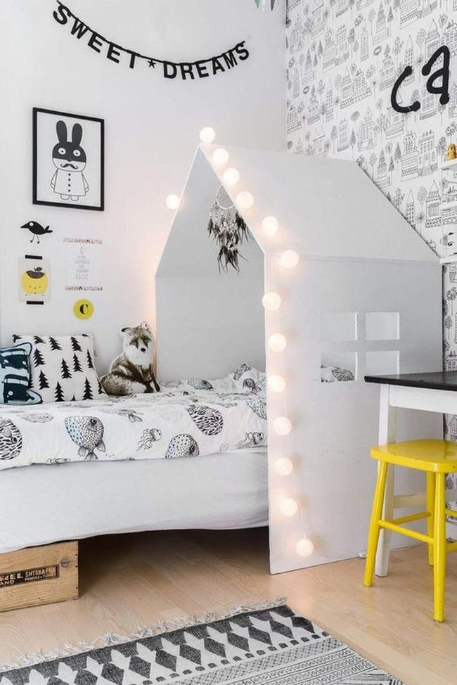 Illuminated House Bed Frame