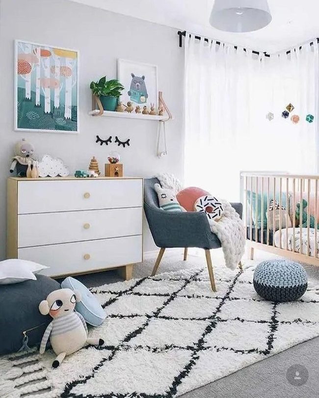 Black and White Geometric Nursery