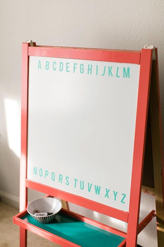 Coral Walls, Blue Letters, Learning Joy