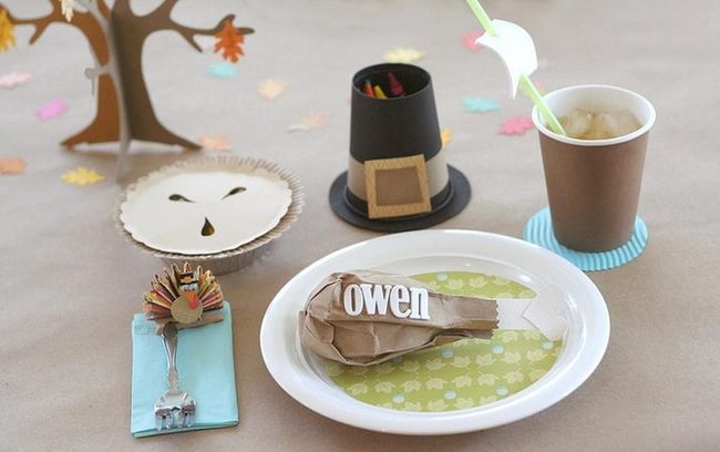 Paper Bag Birds, Autumn Table