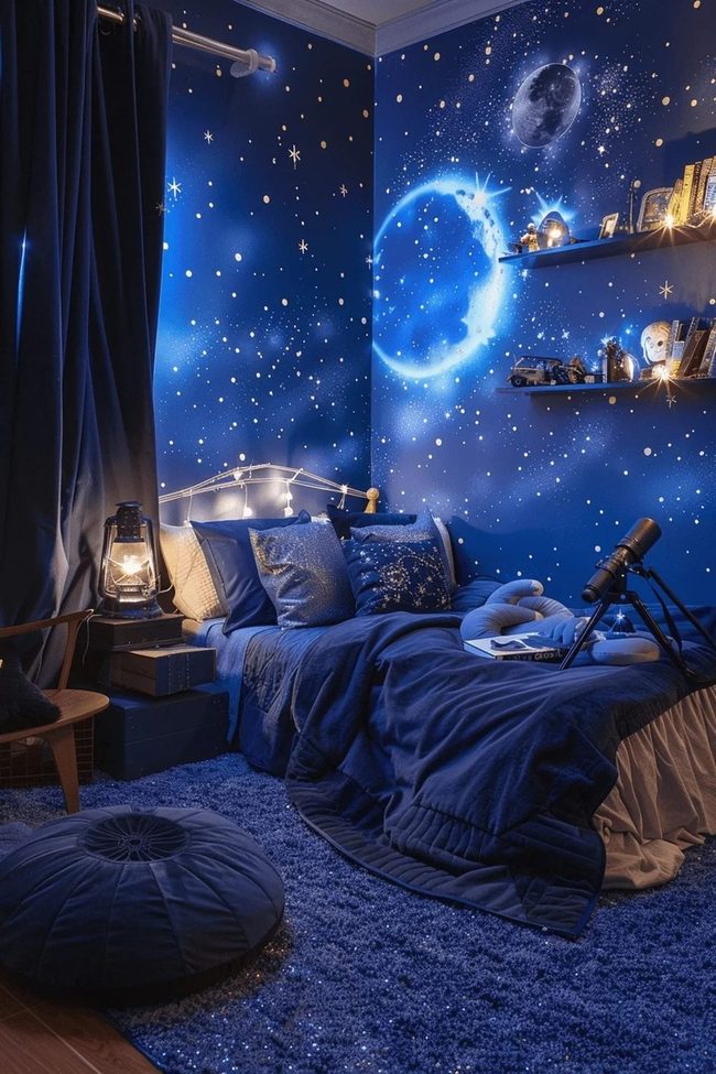 Midnight Blue Stargazing Nook