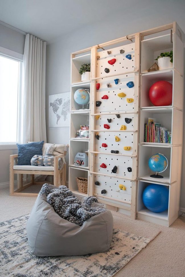 Kallax Shelf Elevates Into Climbing Wall