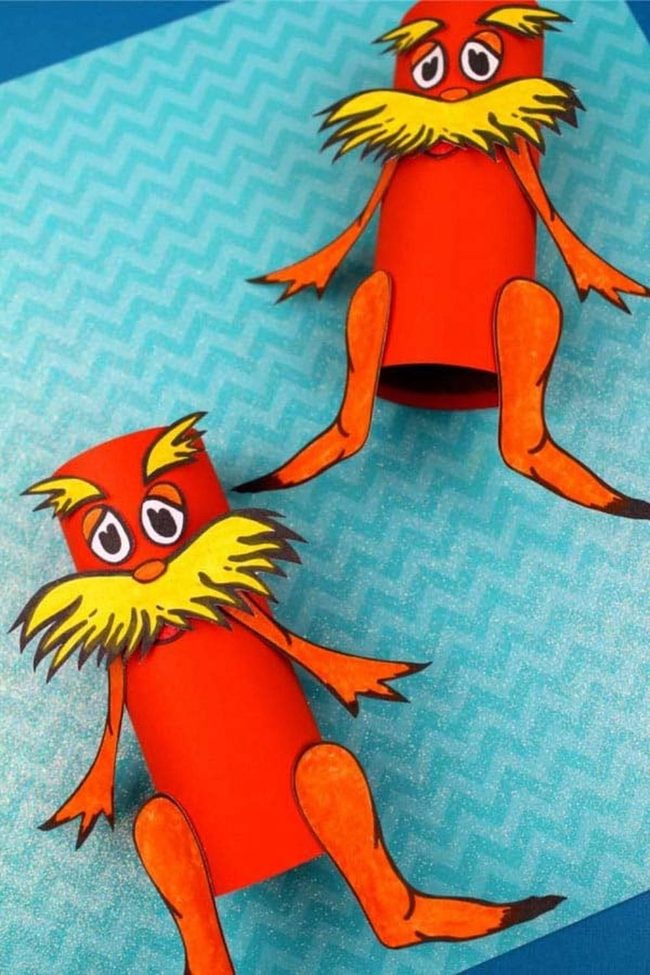 Toilet Paper Lorax Craft