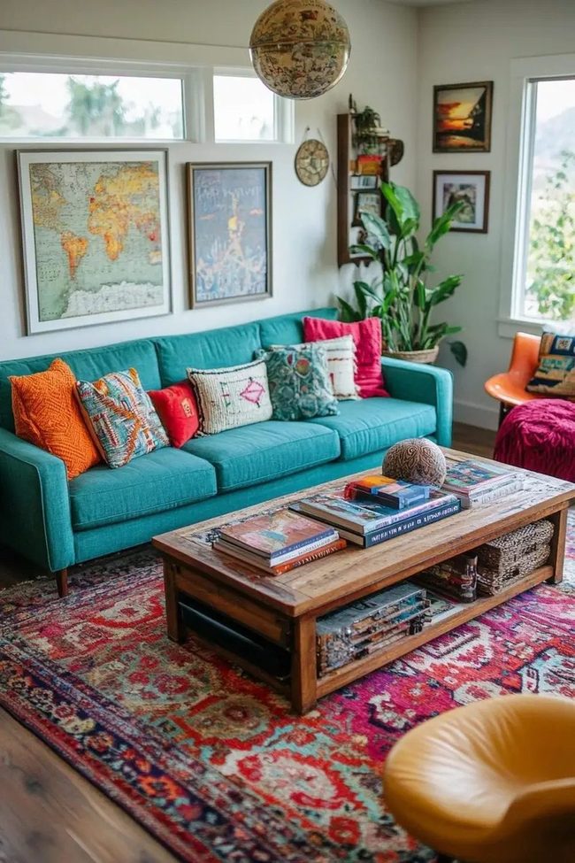 Teal Sofa, Layered Living