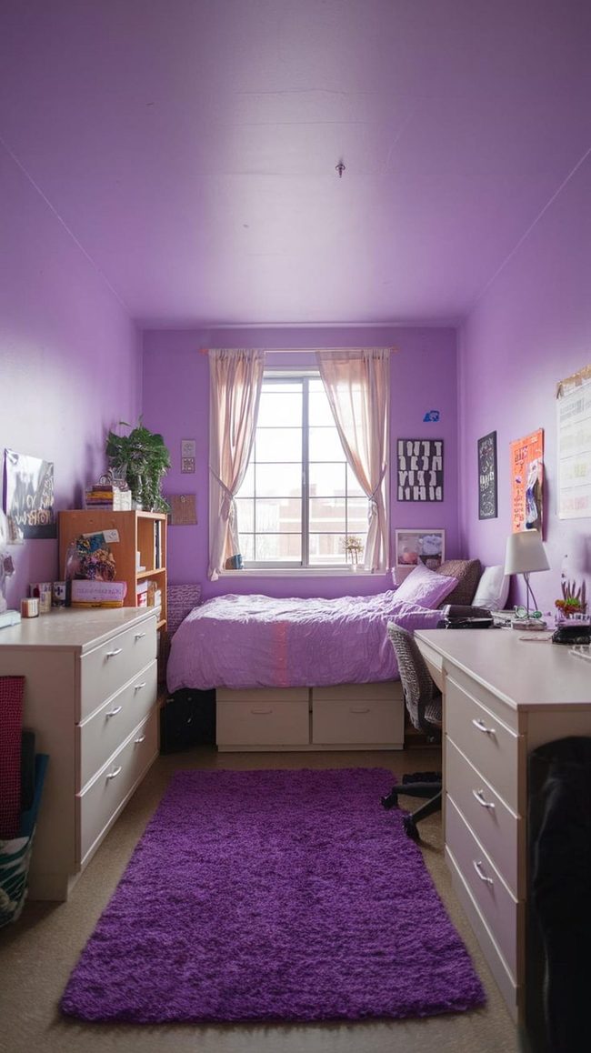 Purple Cork Organization Wall