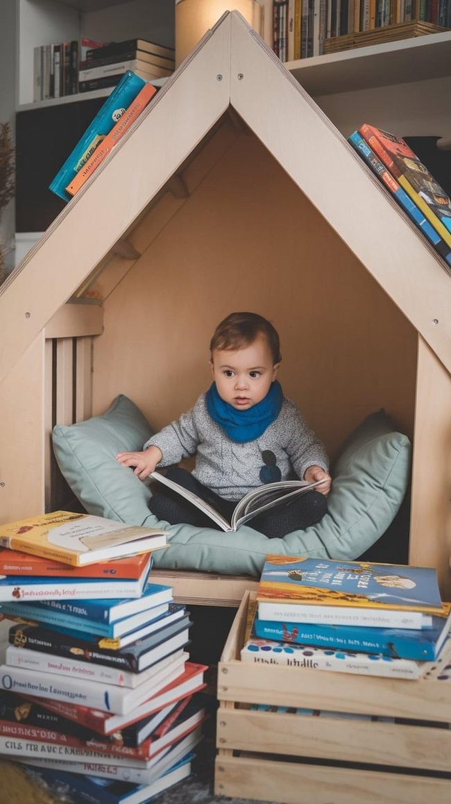 Low Bookshelf With Seat