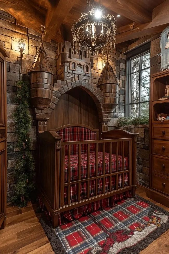Stone Castle Bedroom Plaid