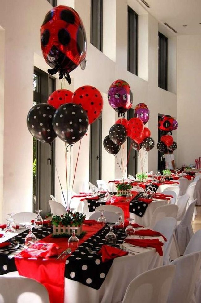 Red Polka Dot Party Tables
