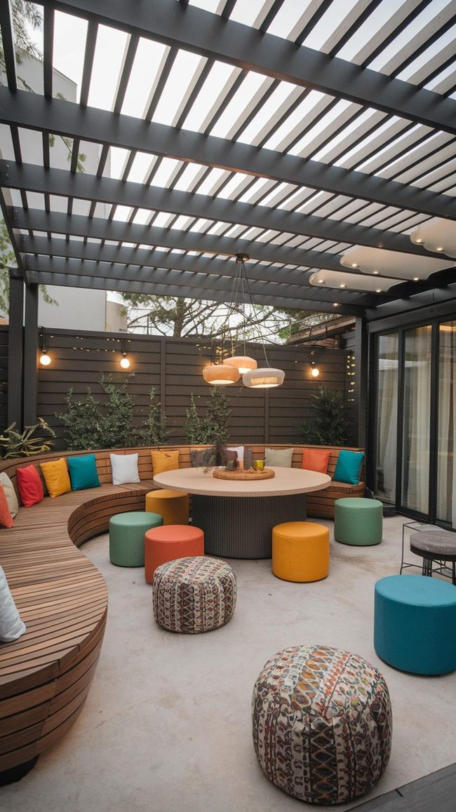 Mixed Seating Styles Open-Air Dining