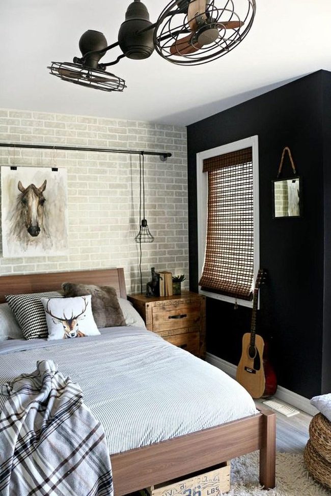 Brick Walls, Mounted Horses, Striped Wood