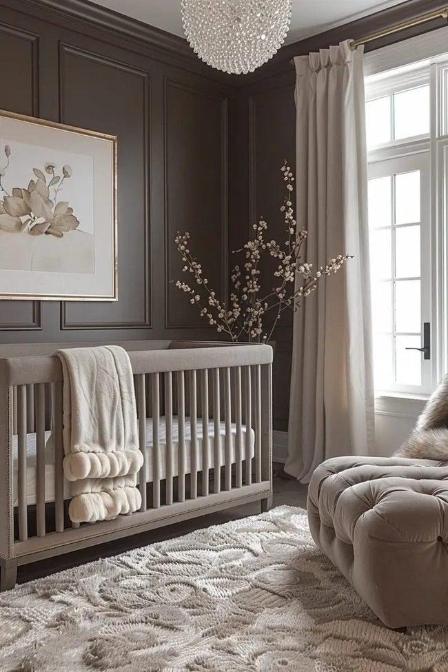 Deep Teal Nursery With Soft Layers