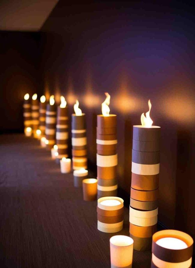 Glowing Paper Wall Torches