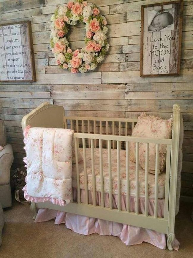 Pink Nursery With Floral Whispers