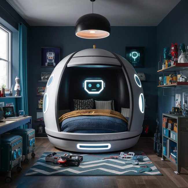 Electric Silver Robot Boudoir