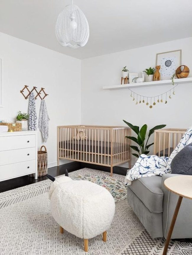 Natural Wood Twin Nursery